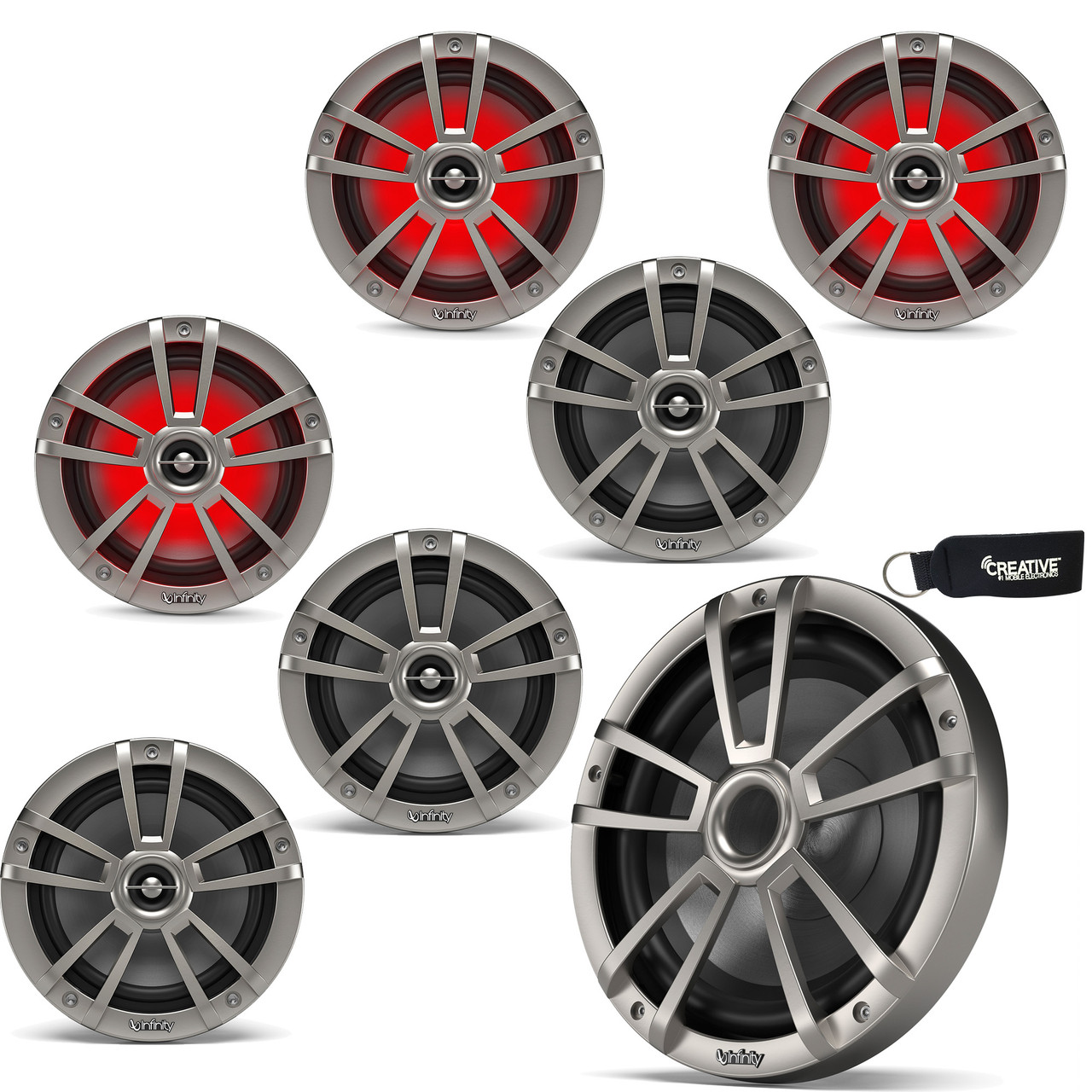 Infinity - Three Pairs Of 622MLT Marine 6.5 Inch LED Coaxial